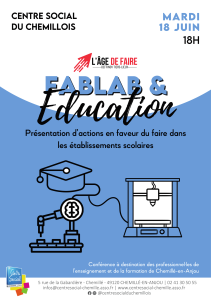 Lire la suite à propos de l’article 18 juin : Fablab et éducation