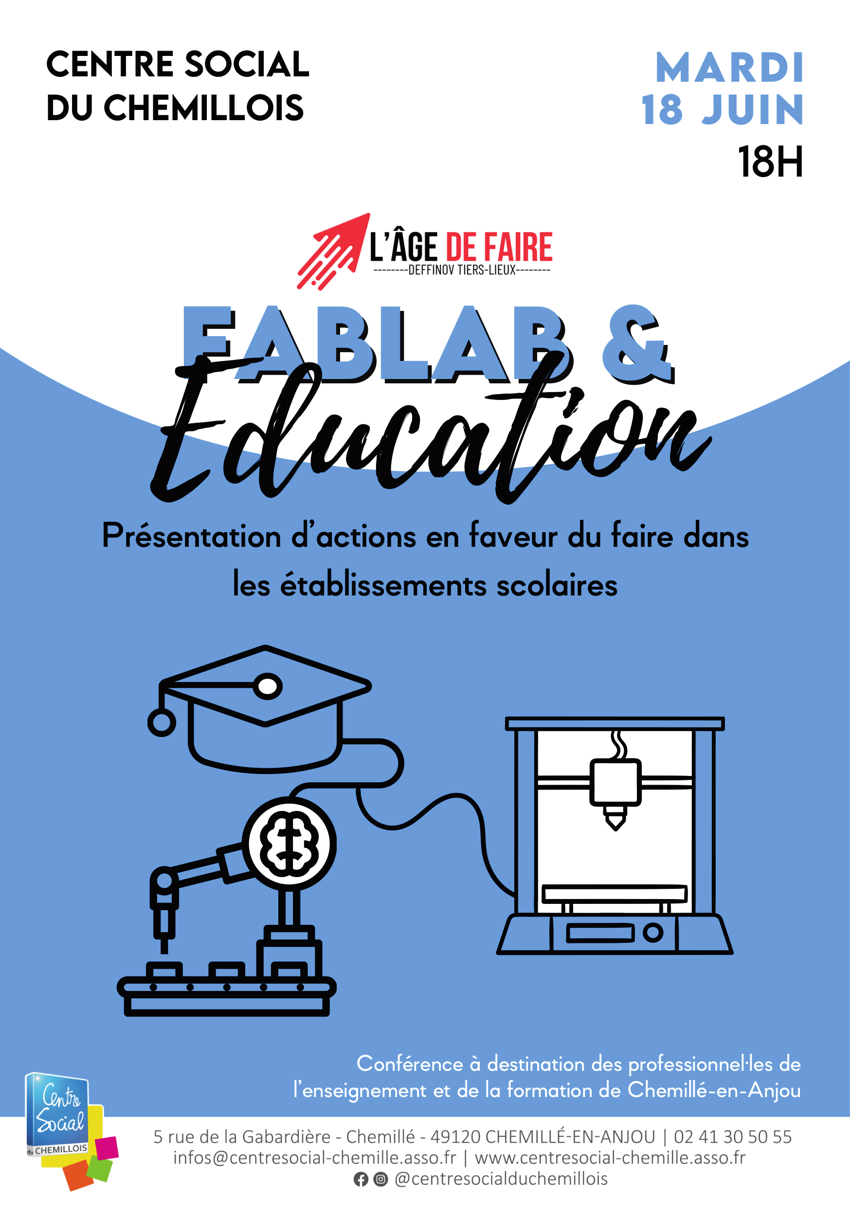 You are currently viewing 18 juin : Fablab et éducation